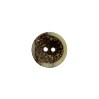 PLASTIC BROWN WITH ECRU BUTTON