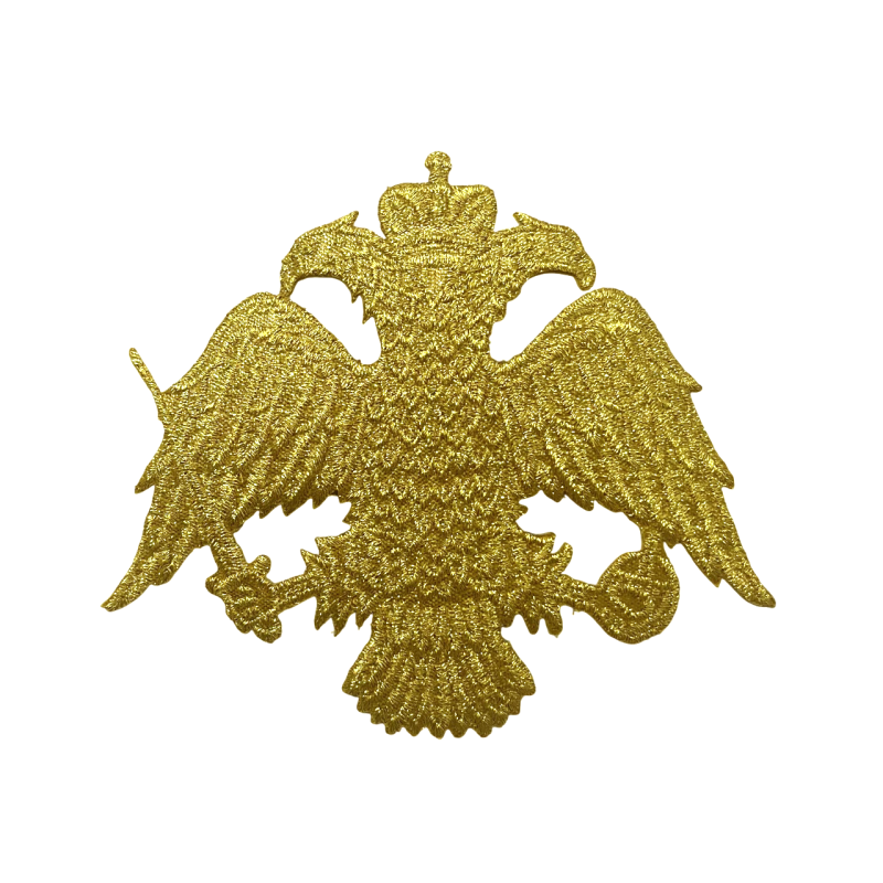 EMBROIDERED TWO-HEADED EAGLE MOTIF