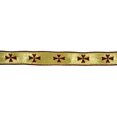 CHURCH TRIMMING Gold with Cross narrow