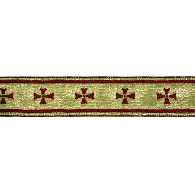 ΕΚΚΛΗΣΙΑΣΤΙΚΗ ΤΡΕΣΣΑ Χρυση με Σταυρο φαρδια