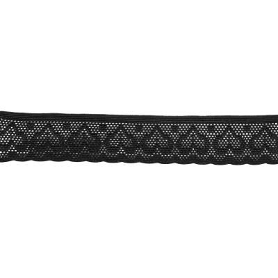 ELASTIC TRICOT LACE  30 mm with hearts