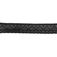 ELASTIC TRICOT LACE  30 mm with hearts