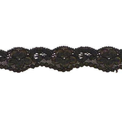 ELASTIC TRICOT LACE  30 mm with gold