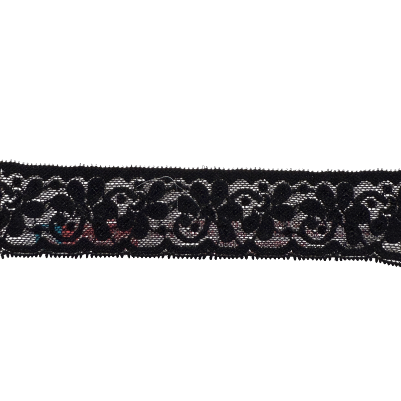 ELASTIC TRICOT LACE  40 mm with flower