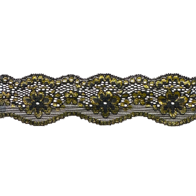 ELASTIC TRICOT LACE  45 mm gold