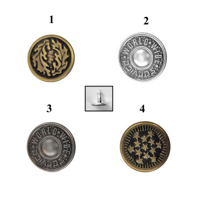 METALLIC DENIM PRESS BUTTON