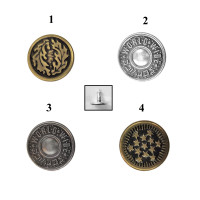 METALLIC DENIM PRESS BUTTON