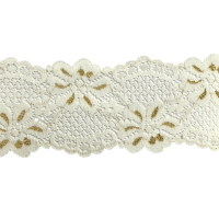 ELASTIC TRICOT LACE  60 mm gold