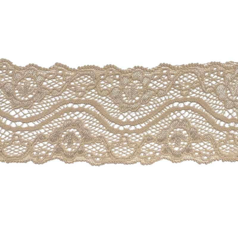 ELASTIC TRICOT LACE  65 mm DOUBLE
