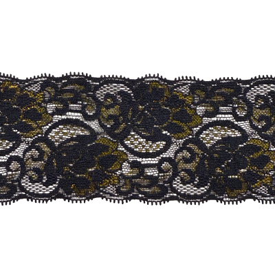 ELASTIC TRICOT LACE  70 mm gold