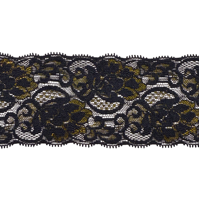ELASTIC TRICOT LACE  70 mm gold