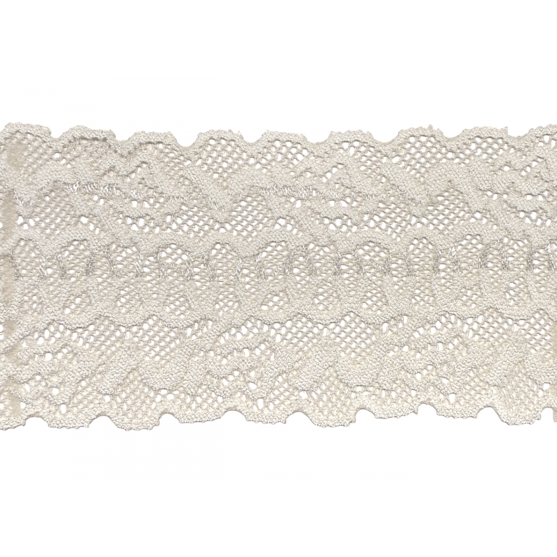 ELASTIC TRICOT LACE  70 mm ecru