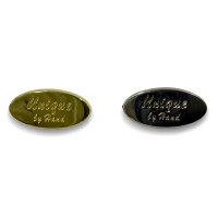 LABEL " UNIQUE by hand " OVAL METAL CLIP