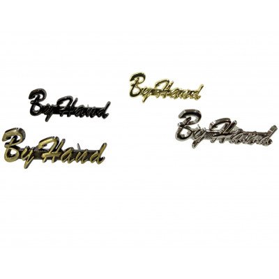 LABEL "  BY HAND " METAL CLIP repouse