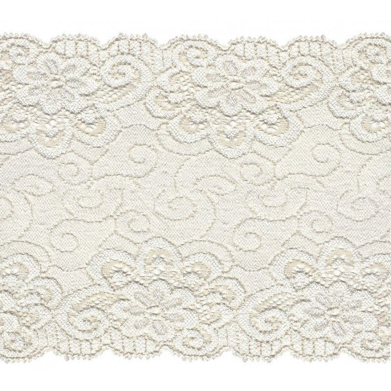 ELASTIC TRICOT LACE  120 mm ecru