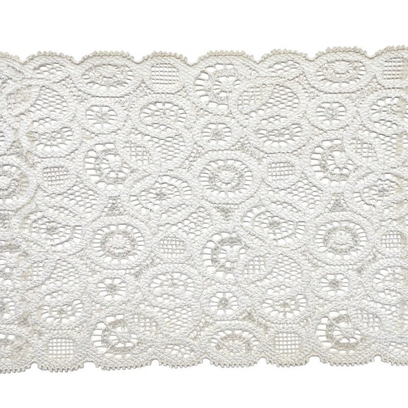 ELASTIC TRICOT LACE  130 mm ecru
