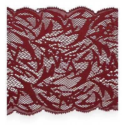 ELASTIC TRICOT LACE  160 mm bordeaux, red