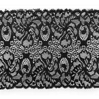 ELASTIC TRICOT LACE  160 mm black