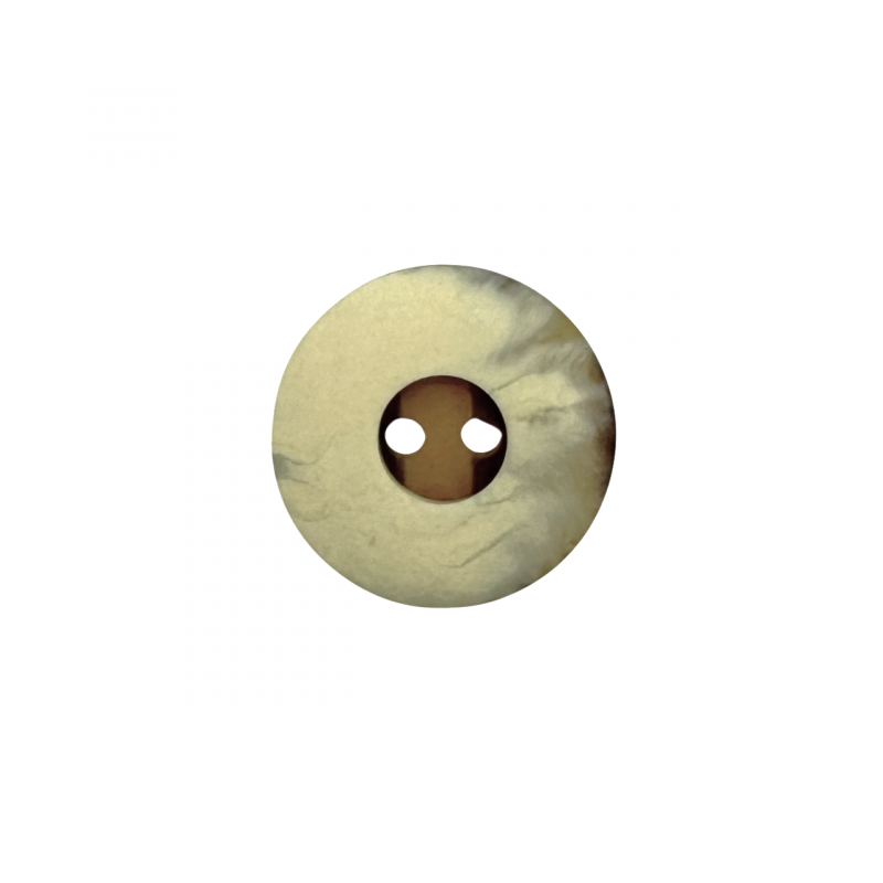 BROWN ECRU PLASTIC BUTTON