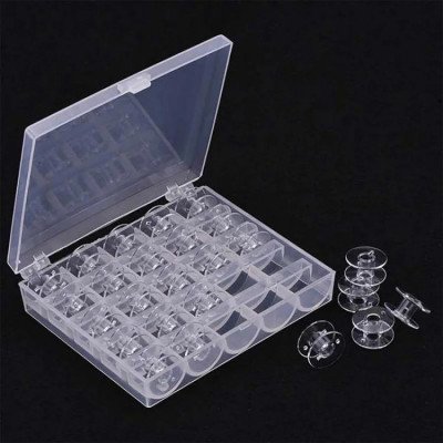 BOBBIN BOX PLASTIC TRANSPARENT