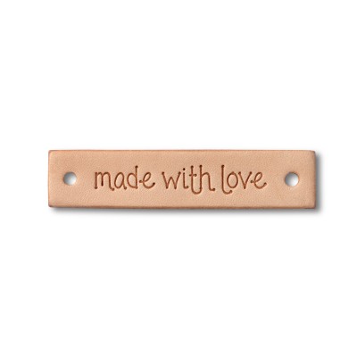 ΣΗΜΑ " MADE WITH LOVE " ΔΕΡΜΑΤΙΝΟ - PRYM- 403797