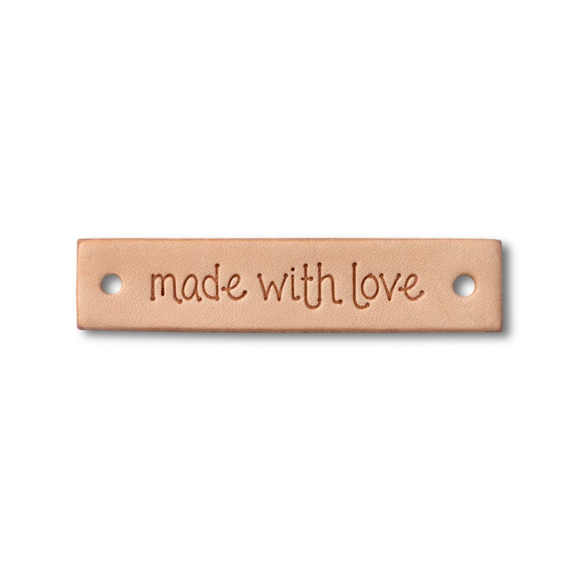 ΣΗΜΑ " MADE WITH LOVE " ΔΕΡΜΑΤΙΝΟ - PRYM- 403797