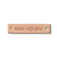 ΣΗΜΑ " MADE WITH LOVE " ΔΕΡΜΑΤΙΝΟ - PRYM- 403797