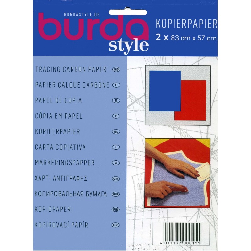 ΚΑΡΜΠΟΝ ΠΑΤΡΟΝ ΜΠΛΕ ΚΑΙ ΚΟΚΚΙΝΟ BURDA