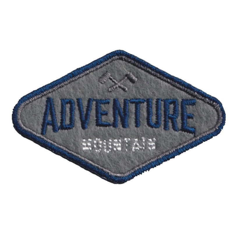 IRON ON PATCH RHOMBUS BIG "ADVENTURE"