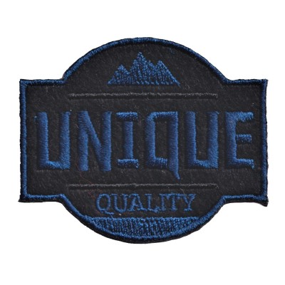IRON ON PATCH ROUND BIG "UNIQUE"