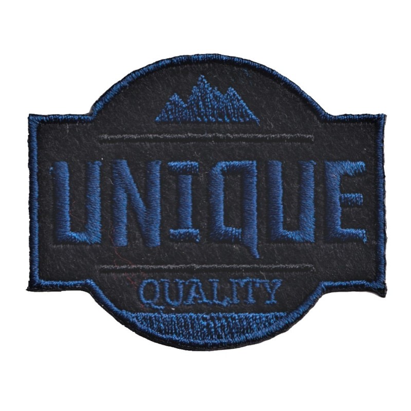 IRON ON PATCH ROUND BIG "UNIQUE"