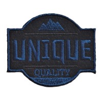 IRON ON PATCH ROUND BIG "UNIQUE"