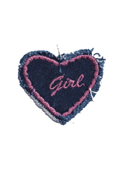 SEW ON PATCH , HEART - 6 x...