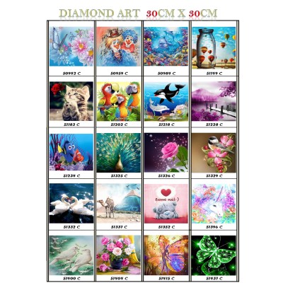 DIAMOND ART MOSAIC  30 x 30 cm