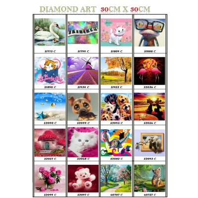 DIAMOND ART MOSAIC  30 x 30 cm