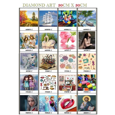 DIAMOND ART MOSAIC  30 x 30 cm