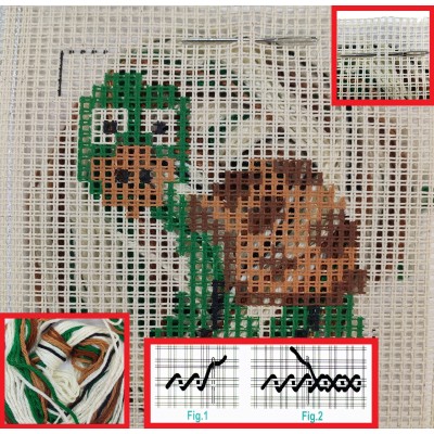 ΚΕΝΤΗΜΑ ΚΑΡΔΑΚΙ ΚΙΤ ART.06  14 x 14 cm GOBELIN