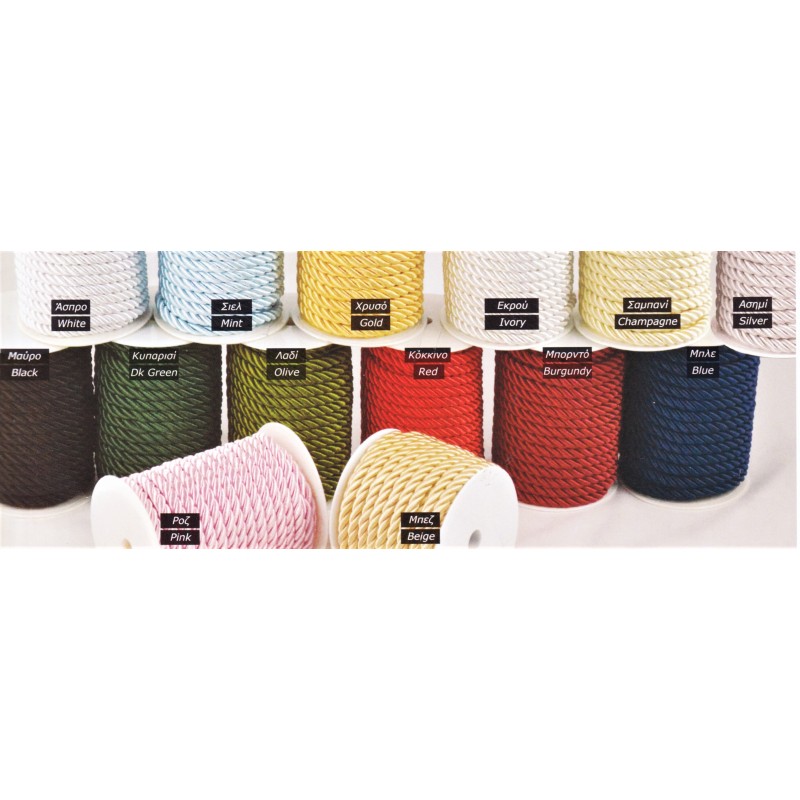 RAYON TWISTED CORD , 9 mm