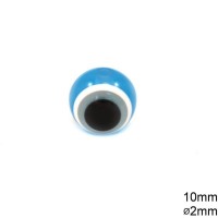 ACRYLIC EVIL EYE BEAD , 10 mm