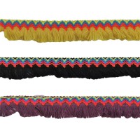 FRINGE ACRYLIC TRIMMING 45 mm colorful