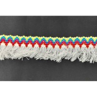 FRINGE ACRYLIC TRIMMING 45 mm colorful