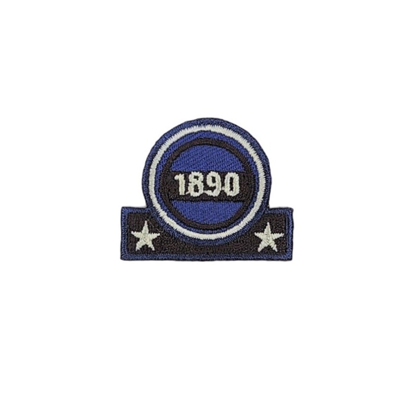 IRON ON PATCH ROUND MEDIUM "1980"