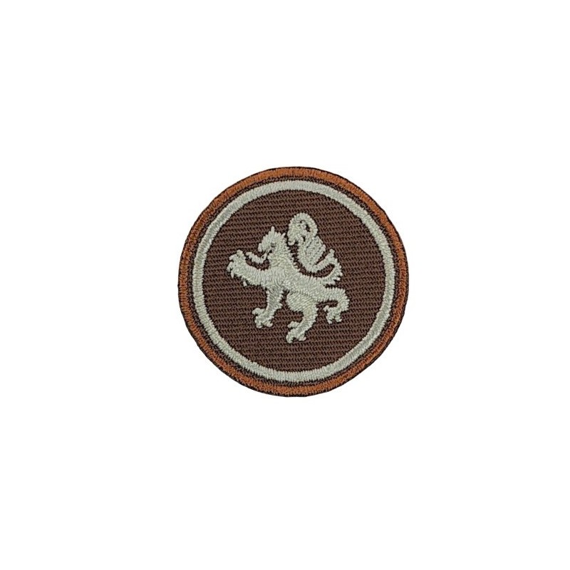 IRON ON PATCH ROUND MEDIUM lion