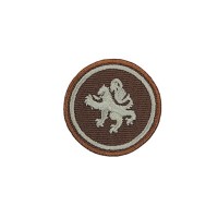 IRON ON PATCH ROUND MEDIUM lion