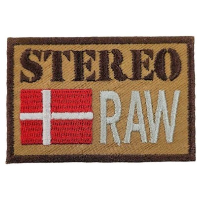 IRON ON PATCH SQUARE BIG "STEREO RAW"