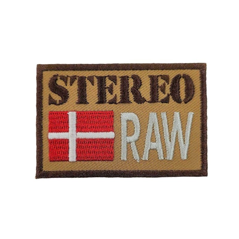 IRON ON PATCH SQUARE BIG "STEREO RAW"