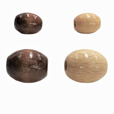 OVAL ROUNDED WOODEN BEAD