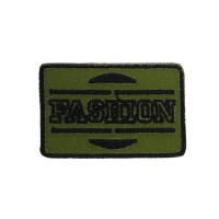 IRON ON PATCH RECTANGLE BIG "FASHION" olive