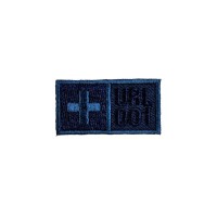 IRON ON PATCH RECTANGLE SMALL "URL001" blue