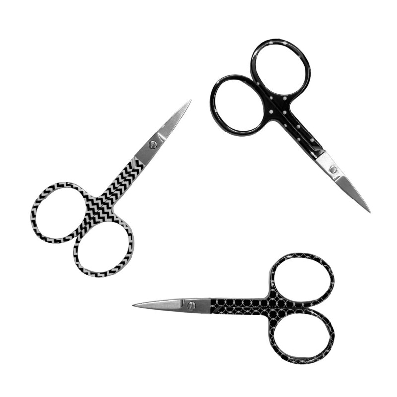 EMBROIDERY COLORFUL SCISSOR GEOMETRIC DESIGN